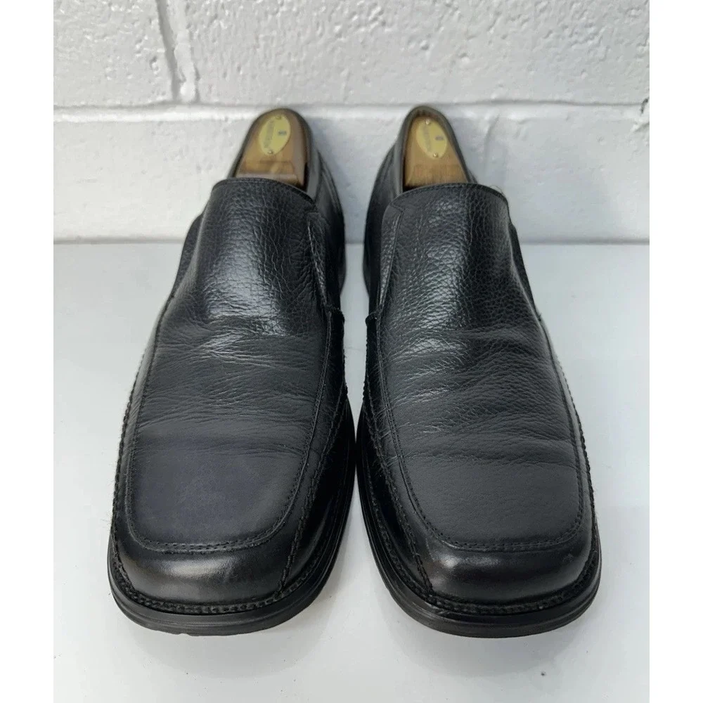 Bed Stu Grunge Men's Square Toe Black Pebbled Leather Slip On Loafer /‎ Men's 11